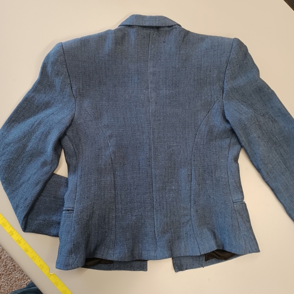 RESTORED 1940s Style Linen Blend Blazer (see measurements!) - Picture 3 of 15